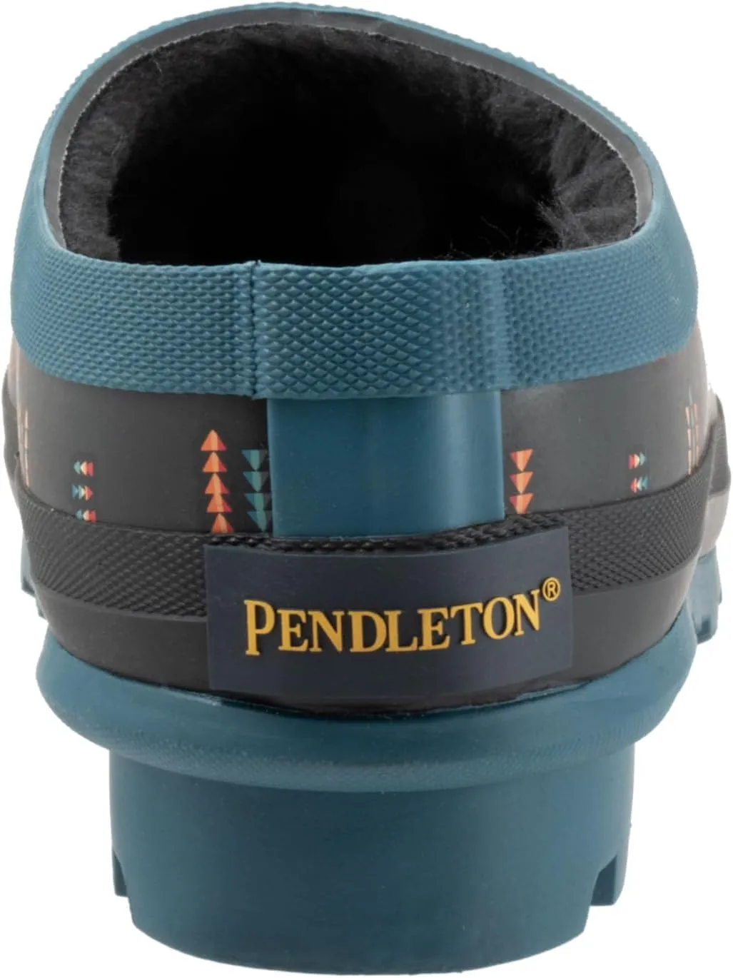 PENDLETON Women's Clog with Faux Fur Lining, Premium Rubber, Non-Slip Sole, 1.5" Heel