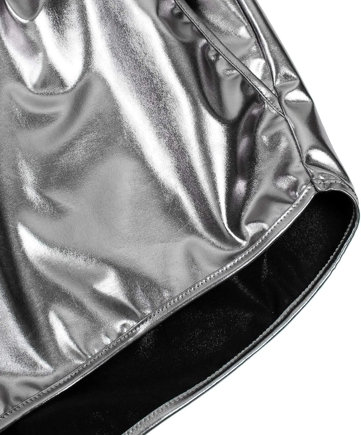 PESION Women's Metallic Shiny Shorts Sparkly Rave Hot Short Pants