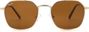 Pro Acme Classic Sunglasses for Women Men Hexagonal Flat Metal Frame Trendy Square Shades Sunglasses 100% Real Glass Lens