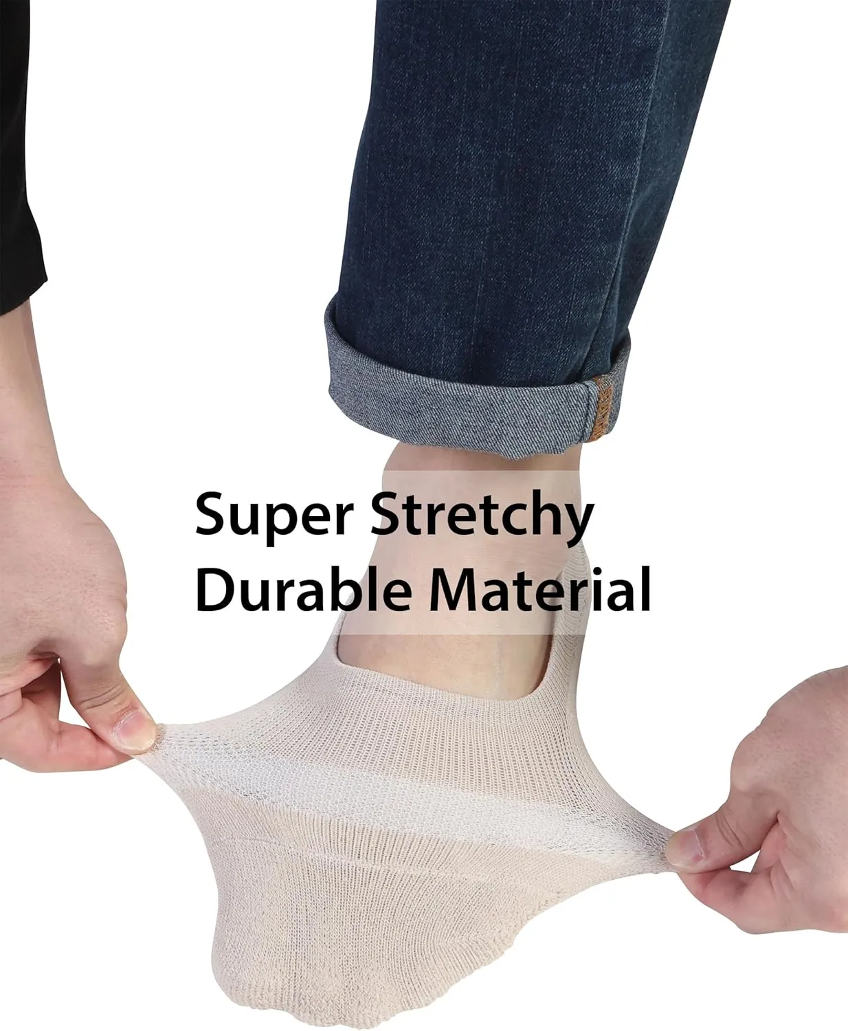 Pro Mountain No Show Socks Wide Toe Box For Health Bunion Unisex Size S to X-Large Cotton Cushion Footies