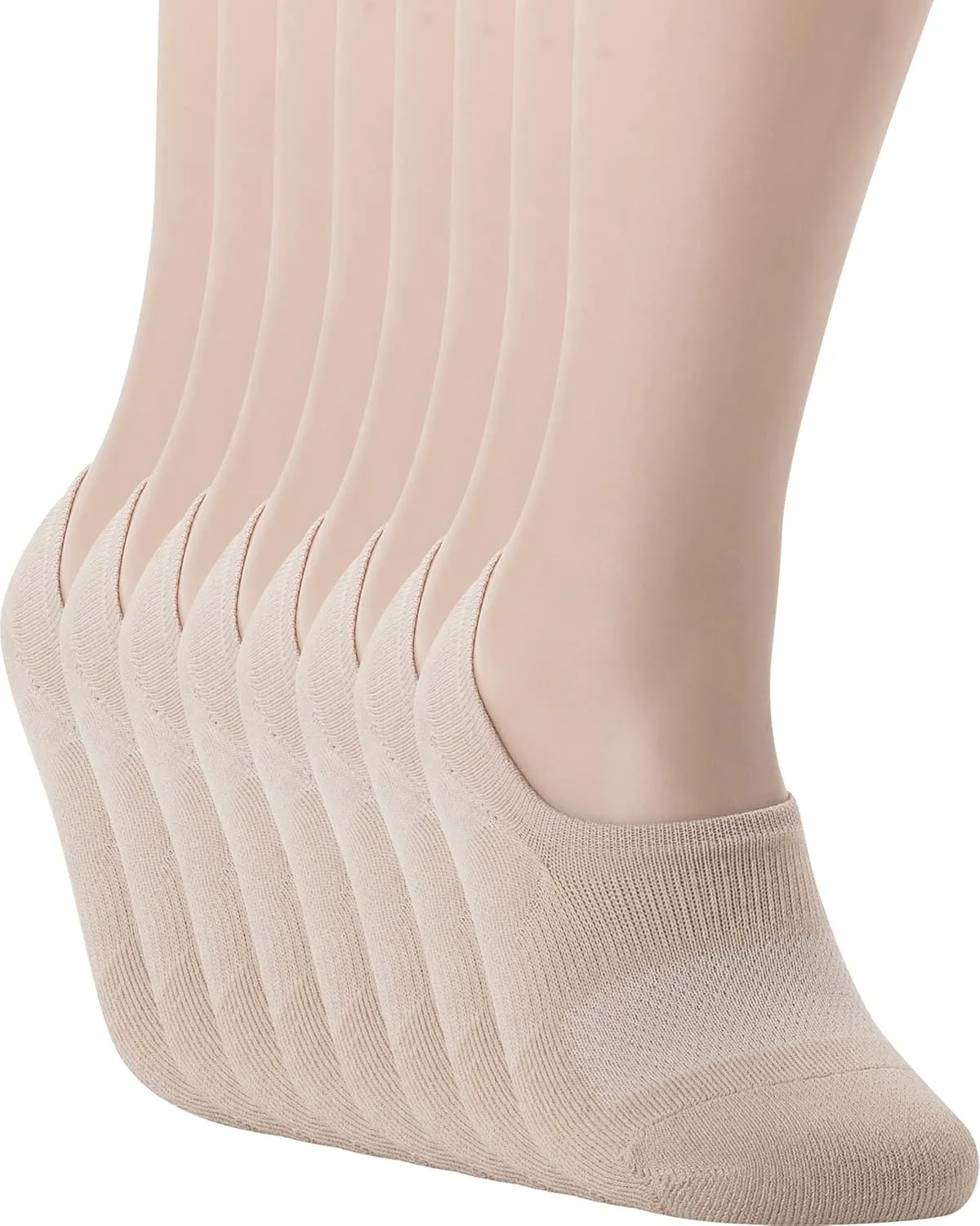 Pro Mountain No Show Socks Wide Toe Box For Health Bunion Unisex Size S to X-Large Cotton Cushion Footies