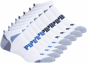 PUMA Men's No show Sport Socks, Moisture Control, Arch Support (8 Pair) (Extended Size - Shoe Size (12-16), White)
