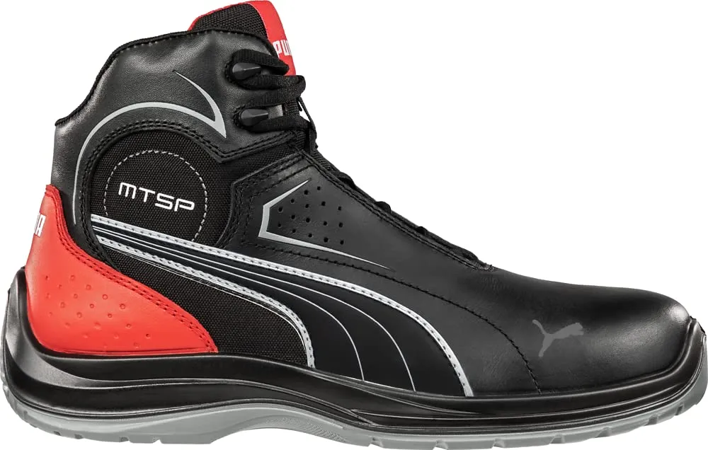 PUMA Men's Touring Black Mid Industrial Shoe, 10