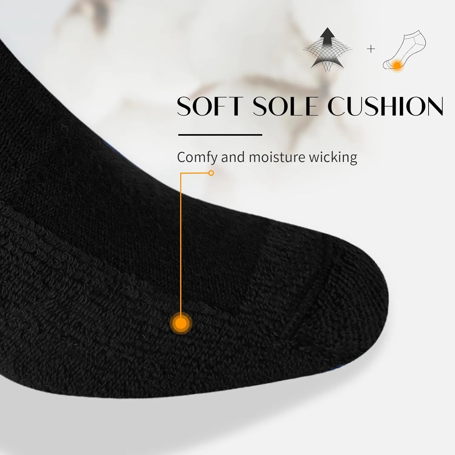 SIXDAYSOX 8/6 Pack Mens Ankle Socks Low Cut Comfort Casual Socks Size 10-13/13-15