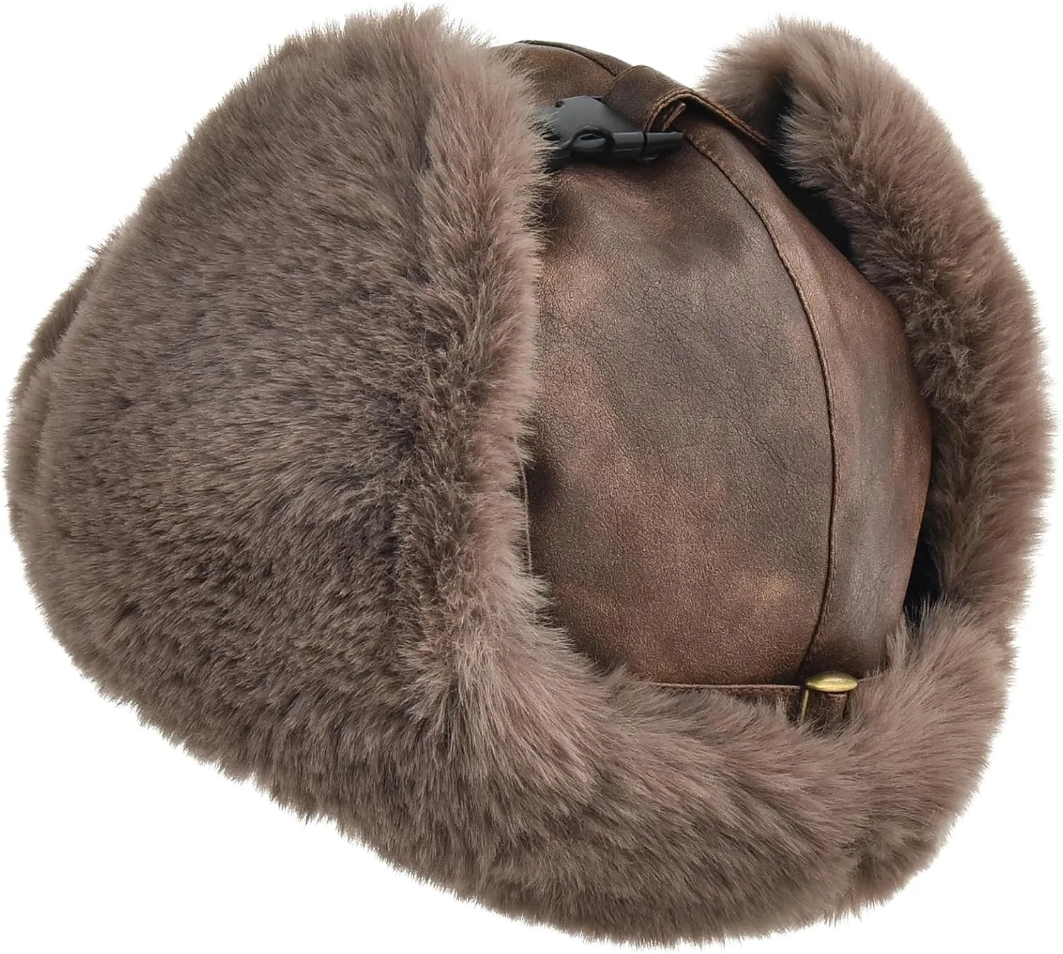 SOMALER Trapper Hat Men Women Winter Ushanka Hats Warm Faux Fur Aviator Trooper Hat