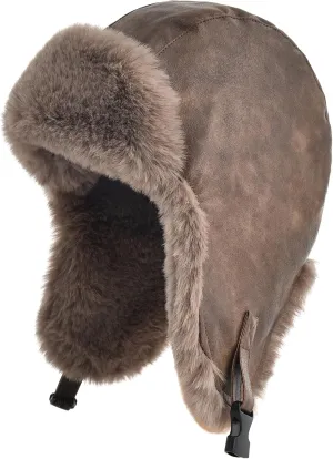 SOMALER Trapper Hat Men Women Winter Ushanka Hats Warm Faux Fur Aviator Trooper Hat