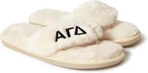 Sorority Shop Alpha Gamma Delta Fuzzy Slippers Women