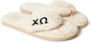 Sorority Shop Chi Omega Fuzzy Slippers Women