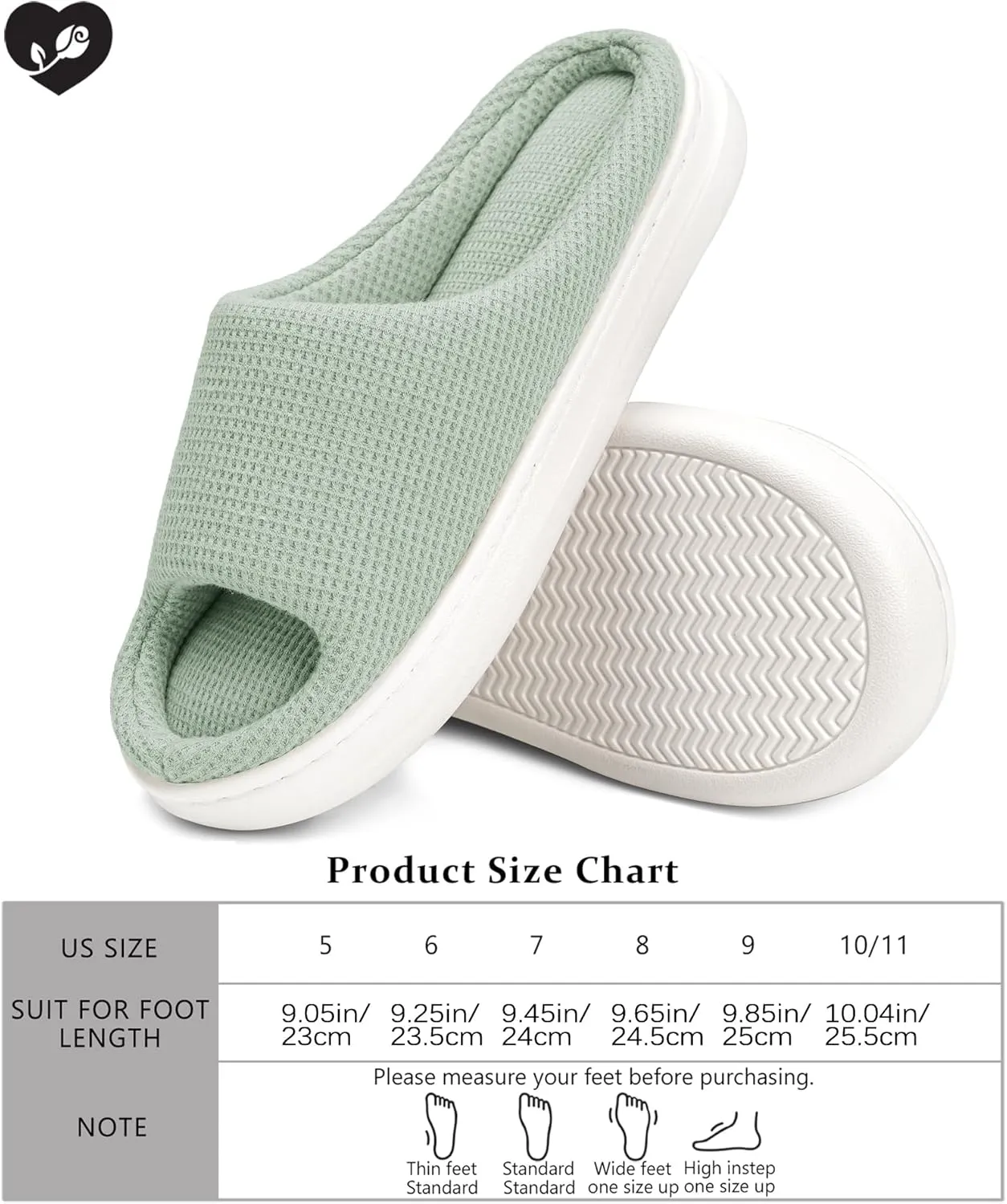 SOULROSE Summer House Memory Foam Slippers Comfy Spa Bedroom Slides Women Cloud Lightweight Waffle Cozy Open Toe Indoor Outdoor Platform Shoes