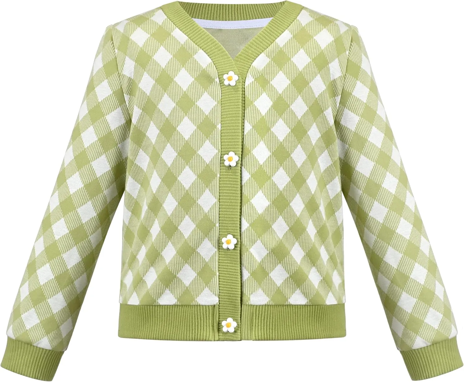 Sunny Fashion Girls Cardigan Button Up Sweater Long Sleeve Warm Casual Knit Jacket