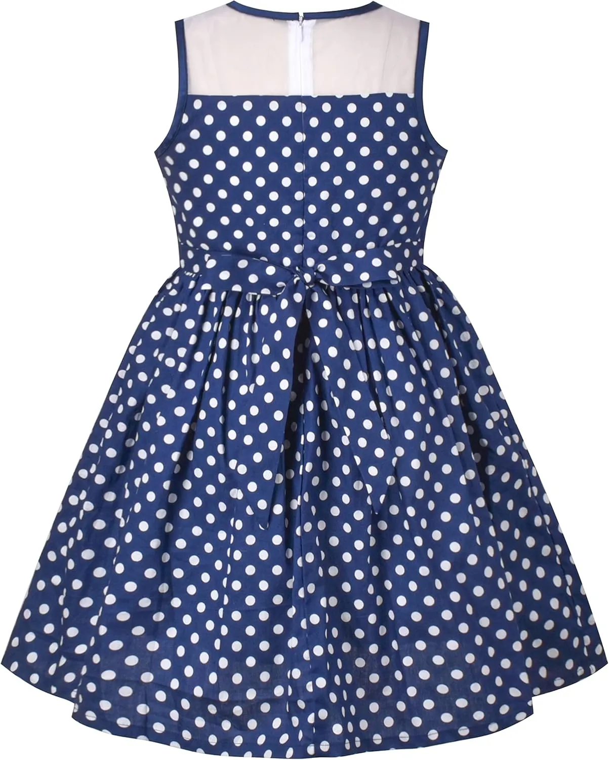 Sunny Fashion Girls Dress Turn-Down Collar Checkered Black White Summer 7-14