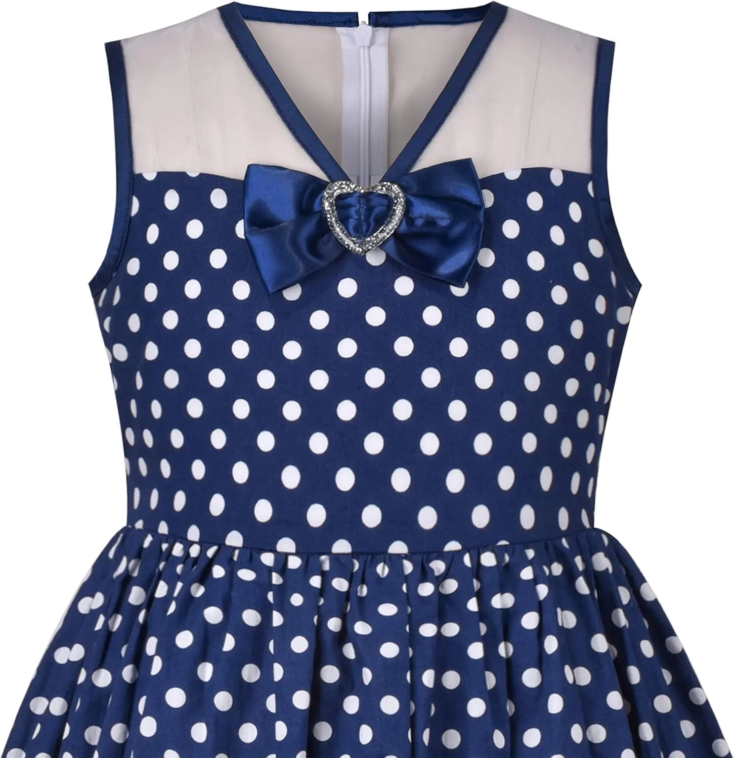 Sunny Fashion Girls Dress Turn-Down Collar Checkered Black White Summer 7-14