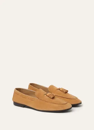 Tassel loafers van suéde