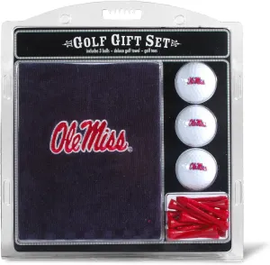 Team Golf NCAA Gift Set Embroidered Golf Towel, 3 Golf Balls, and 14 Golf Tees 2-3/4" Regulation, Tri-Fold Towel 16" x 22" & 100% Cotton