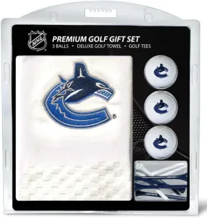 Team Golf NHL Gift Set Embroidered Golf Towel, 3 Golf Balls, and 14 Golf Tees 2-3/4" Regulation, Tri-Fold Towel 16" x 22" & 100% Cotton
