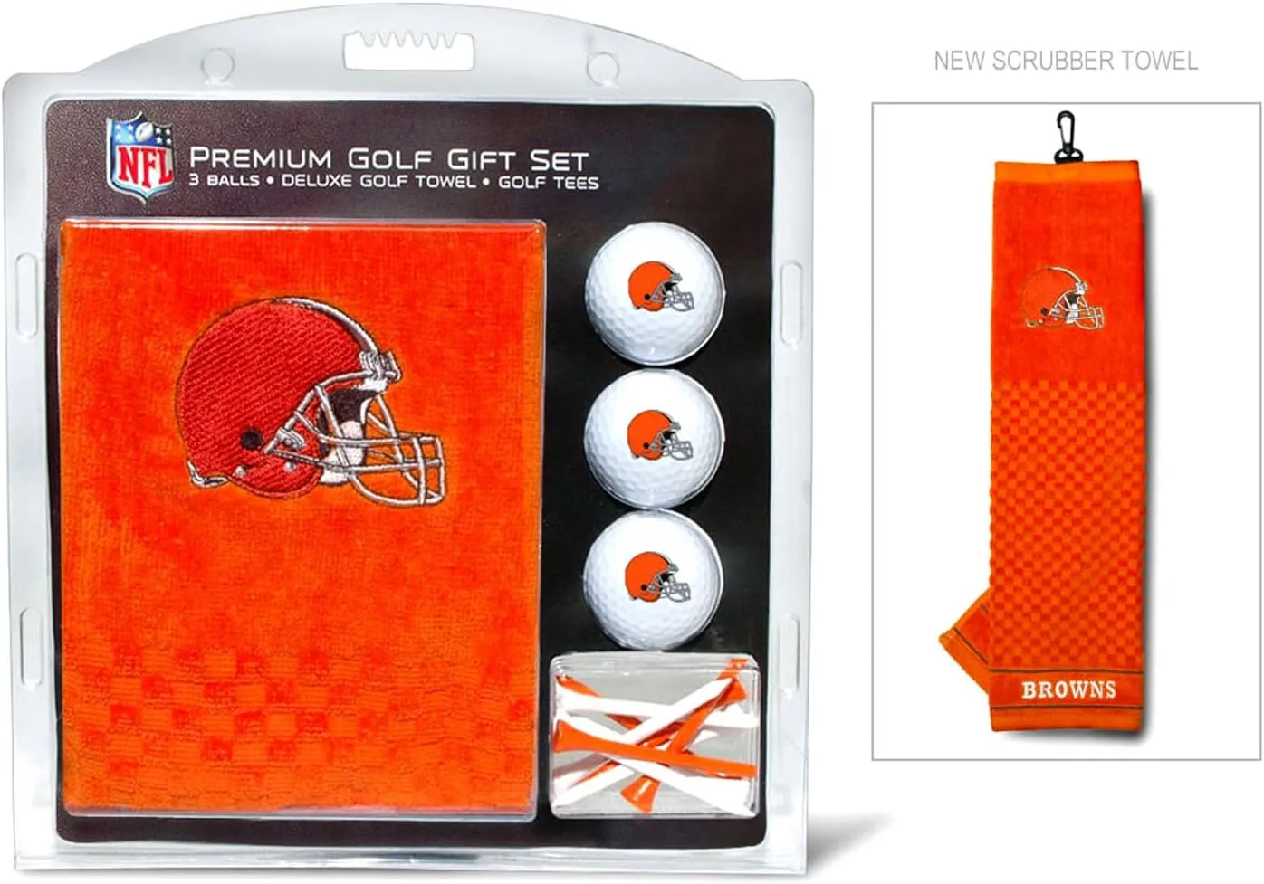 Team Golf Premium NFL Gift Set: Embroidered Deluxe Towel, 3 Balls, 14 Tees (2-3/4" Reg.)