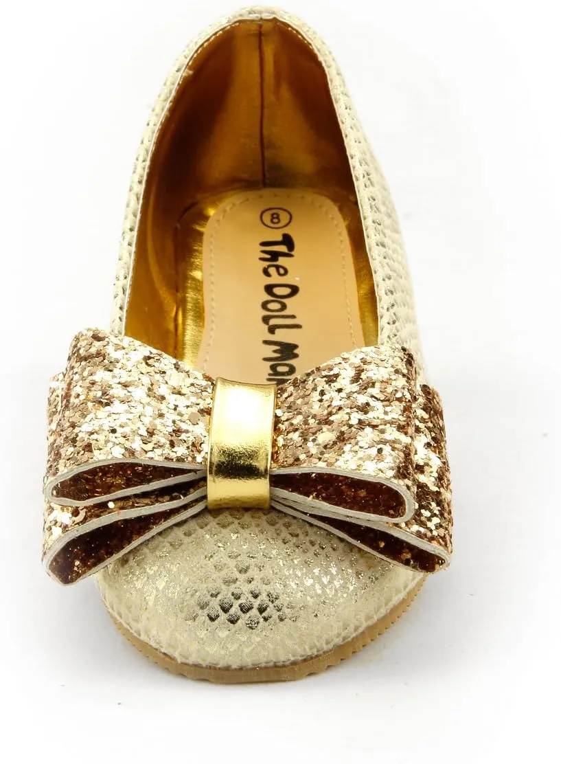 The Doll Maker Snake Skin Metallic Flat