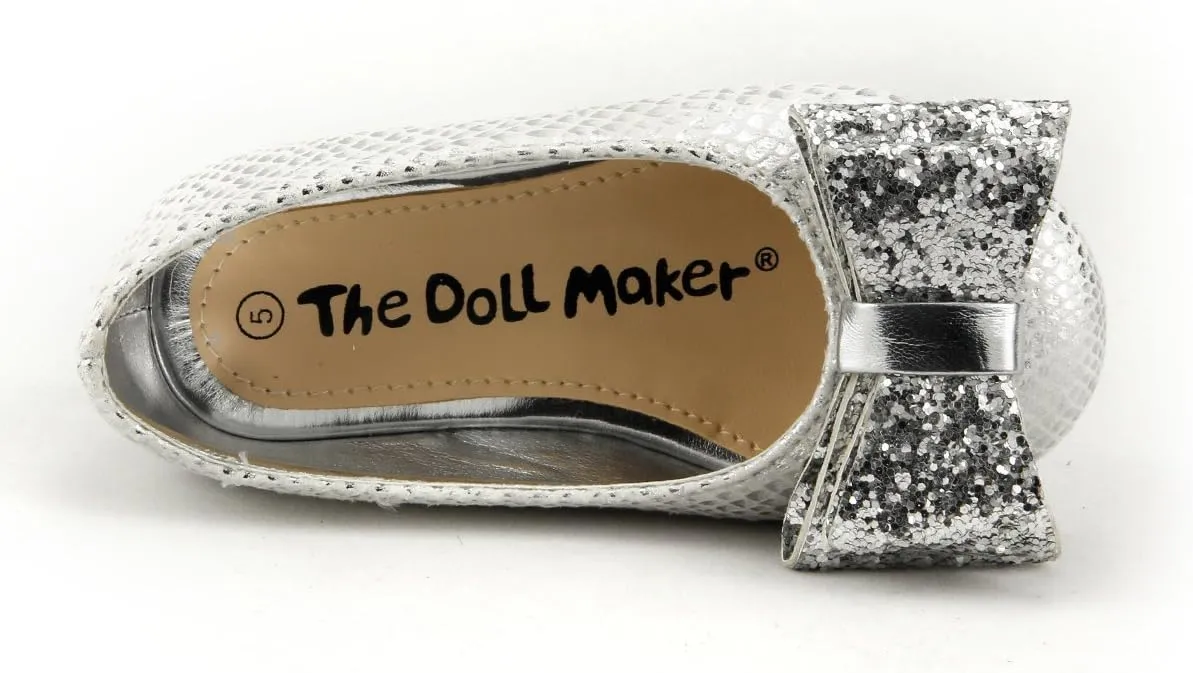 The Doll Maker Snake Skin Metallic Flat