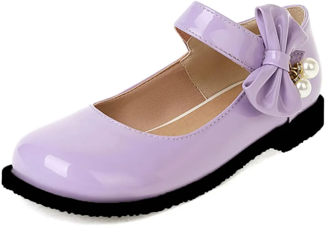 UniqueStride Womens Ballet Mary Janes Flats Patent Leather Platform Low Heels Pumps Round Toe Buckle Strap Cute Shoes