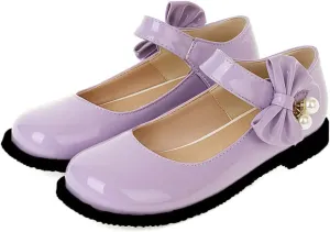 UniqueStride Womens Ballet Mary Janes Flats Patent Leather Platform Low Heels Pumps Round Toe Buckle Strap Cute Shoes
