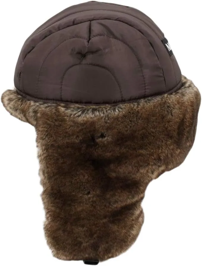 Unisex Winter Trapper Hat with Ear Flaps & Faux Fur Ushanka Aviator Hat Eskimo Hat