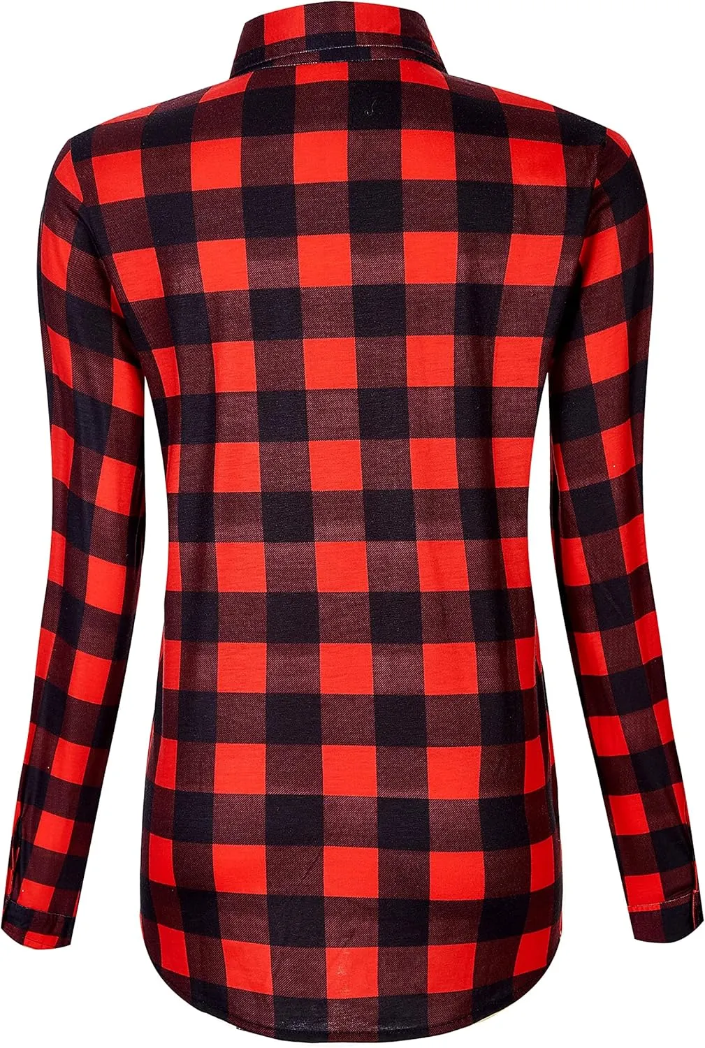 Urban CoCo Women's Classic Plaid Shirt Button Down Long Sleeve Blouse