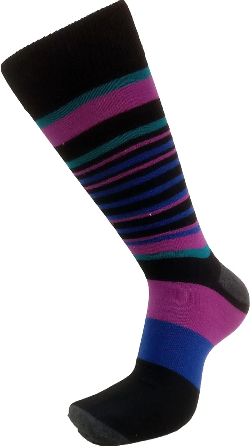 USBingoshop Mens Cotton Argyle Striped Solid Ribbed Black Crew Dress Socks
