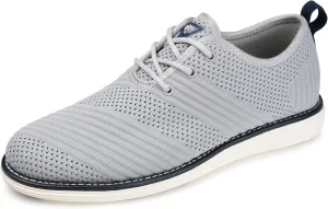 Vance Co. Men's Novak Tru Comfort Foam Knit Lace-up Round Toe Dress Shoe - Grey, Size: 9.5