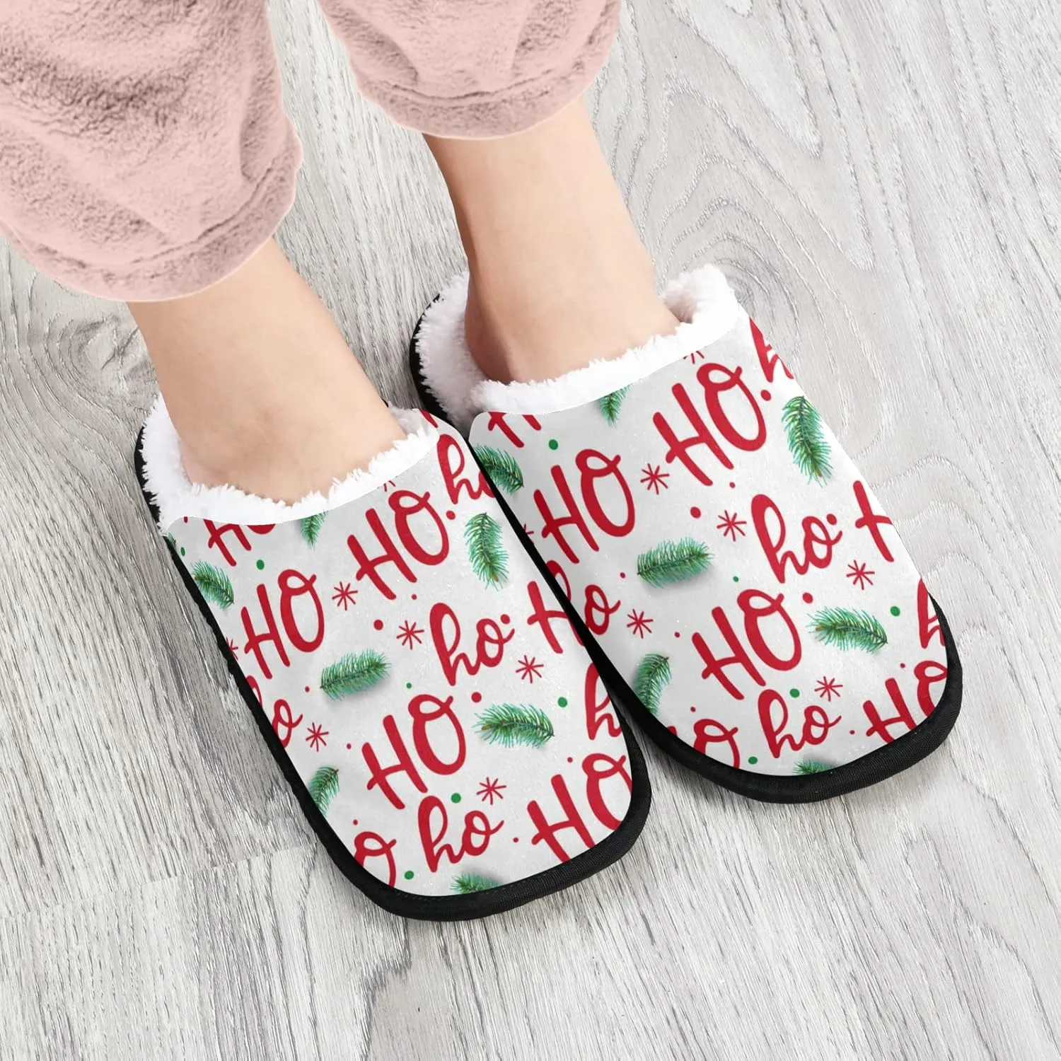 visesunny Slippers for Women Mens Stylish Foral Winter Warm Memory Foam Cotton Home Slippers Soft Plush Fleece Slip on House Slippers for Girls Indoor Outdoor Shoes