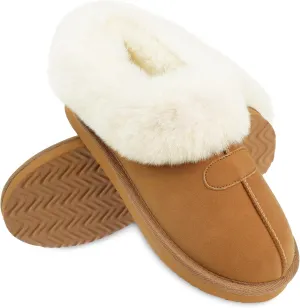 VONMAY Women's Fuzzy Memory Foam Slippers Fluffy Slip On Cozy Warm Winter House Shoes Plush Faux Fur Lining Lightweight Anti Slip Sole Indoor and Outdoor