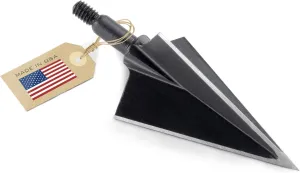 VPA 1 1/4" 3 Blade 175 Grain 3-Blade Broadhead, Screw-in, 1045 Carbon Tool Steel 50-52 Rockwell, 3 Pack, Made in The USA