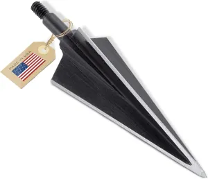 VPA 1 1/4" 3 Blade 300 Grain 3-Blade Broadhead, Screw-in, 1045 Carbon Tool Steel 50-52 Rockwell, 3 Pack, Made in The USA