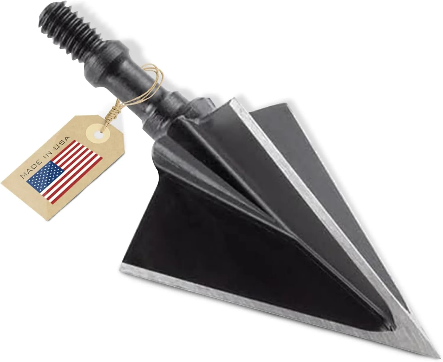VPA 1 1/8" 3 Blade 125 Grain 3-Blade Broadhead, Screw-in, 1045 Carbon Tool Steel 50-52 Rockwell, 3 Pack, Made in The USA