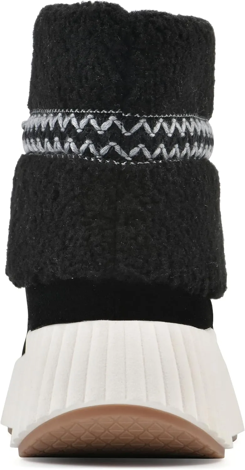 WHITE MOUNTAIN Women's Digital Platform Faux Fur Bootie