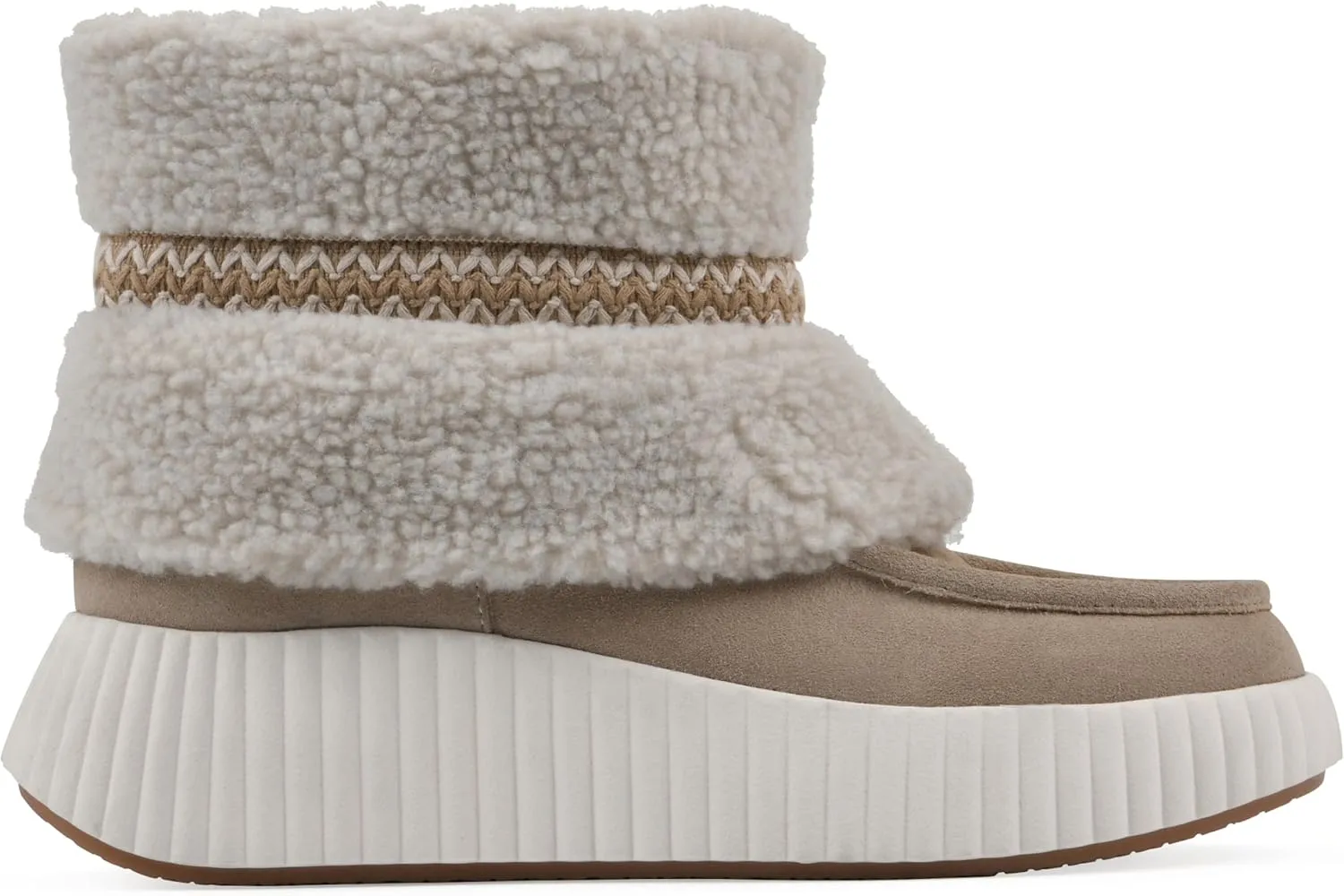 WHITE MOUNTAIN Women's Digital Platform Faux Fur Bootie