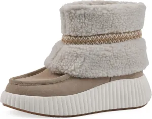 WHITE MOUNTAIN Women's Digital Platform Faux Fur Bootie