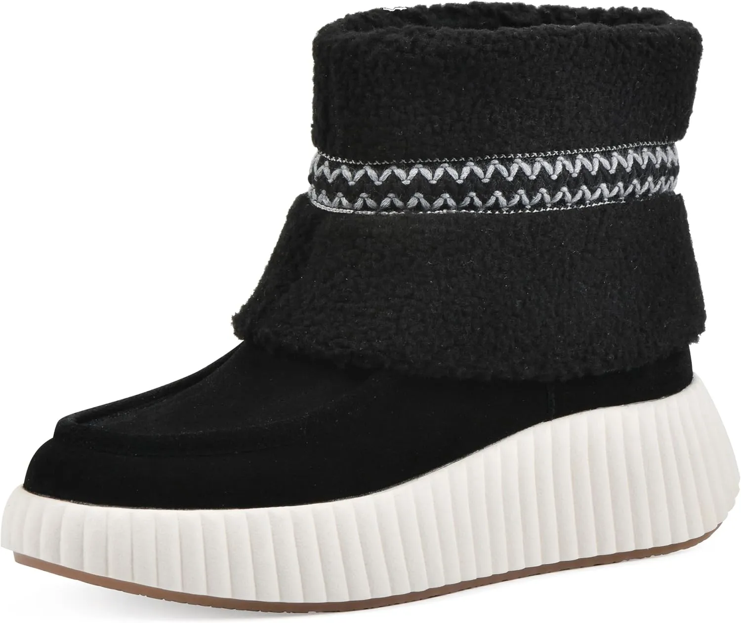 WHITE MOUNTAIN Women's Digital Platform Faux Fur Bootie