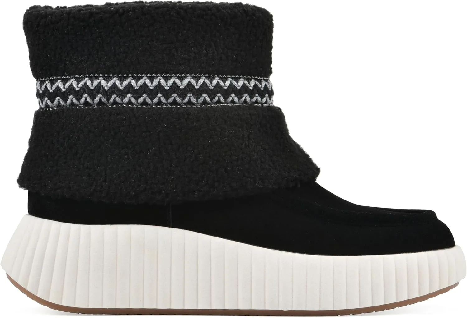 WHITE MOUNTAIN Women's Digital Platform Faux Fur Bootie