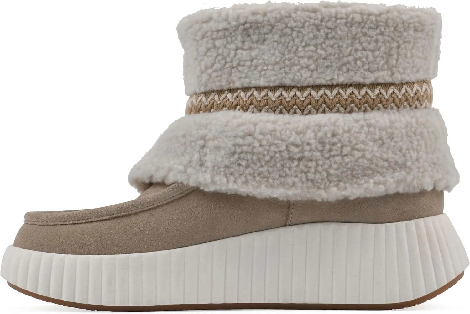 WHITE MOUNTAIN Women's Digital Platform Faux Fur Bootie