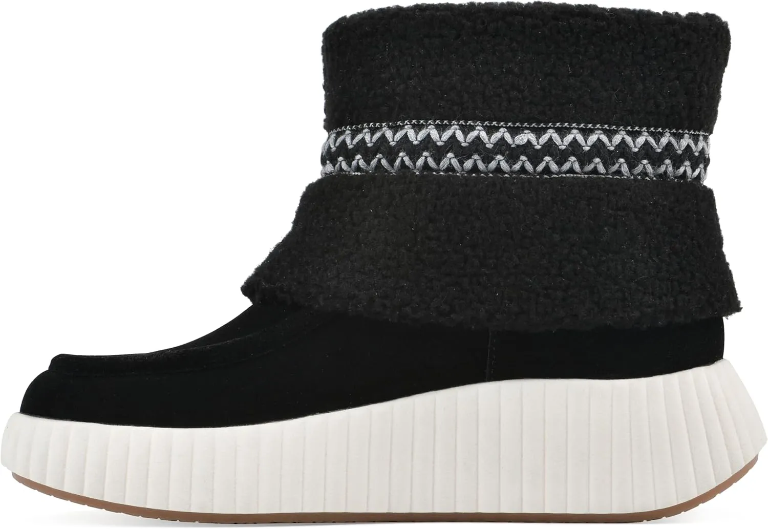 WHITE MOUNTAIN Women's Digital Platform Faux Fur Bootie