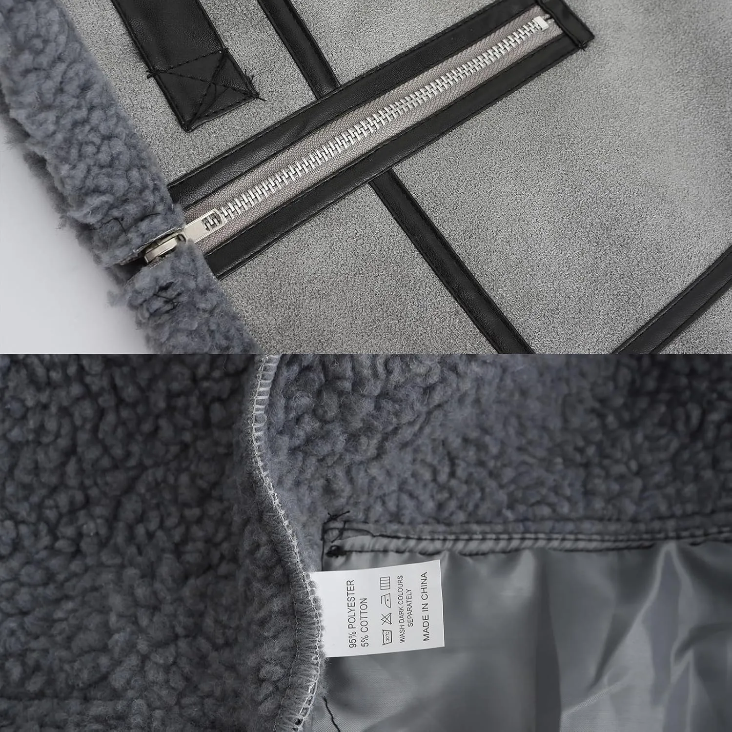 Winter Aviator Leather Coat Outerwear, Winter Shearling Fluffy Coat, Cropped Bomber Jacket
