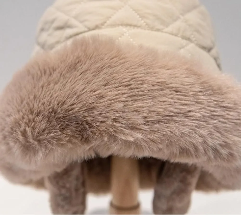 Winter Bucket Hat with Ear Flaps Women Men Fuzzy Beanie Hat Faux Fur Fisherman Cap Beanies Hat Cloche Aviator Caps 2024