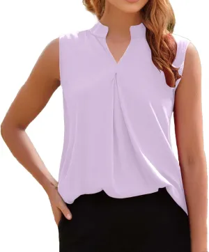 Womens 2025 Summer Tank Tops Causal Ladies V Neck Sleeveless Loose Pleated Shirts Blouse Pants Camouflage Women
