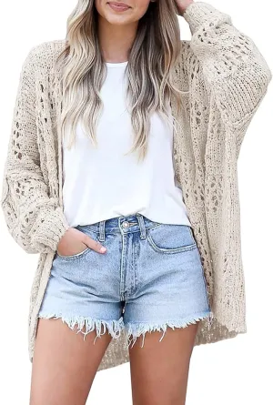 Women's Fashion Cardigan Sweater Cardigan Fall Fashion Checkered Coat Top Women Cardigan 3/4 Sleeves Open Front