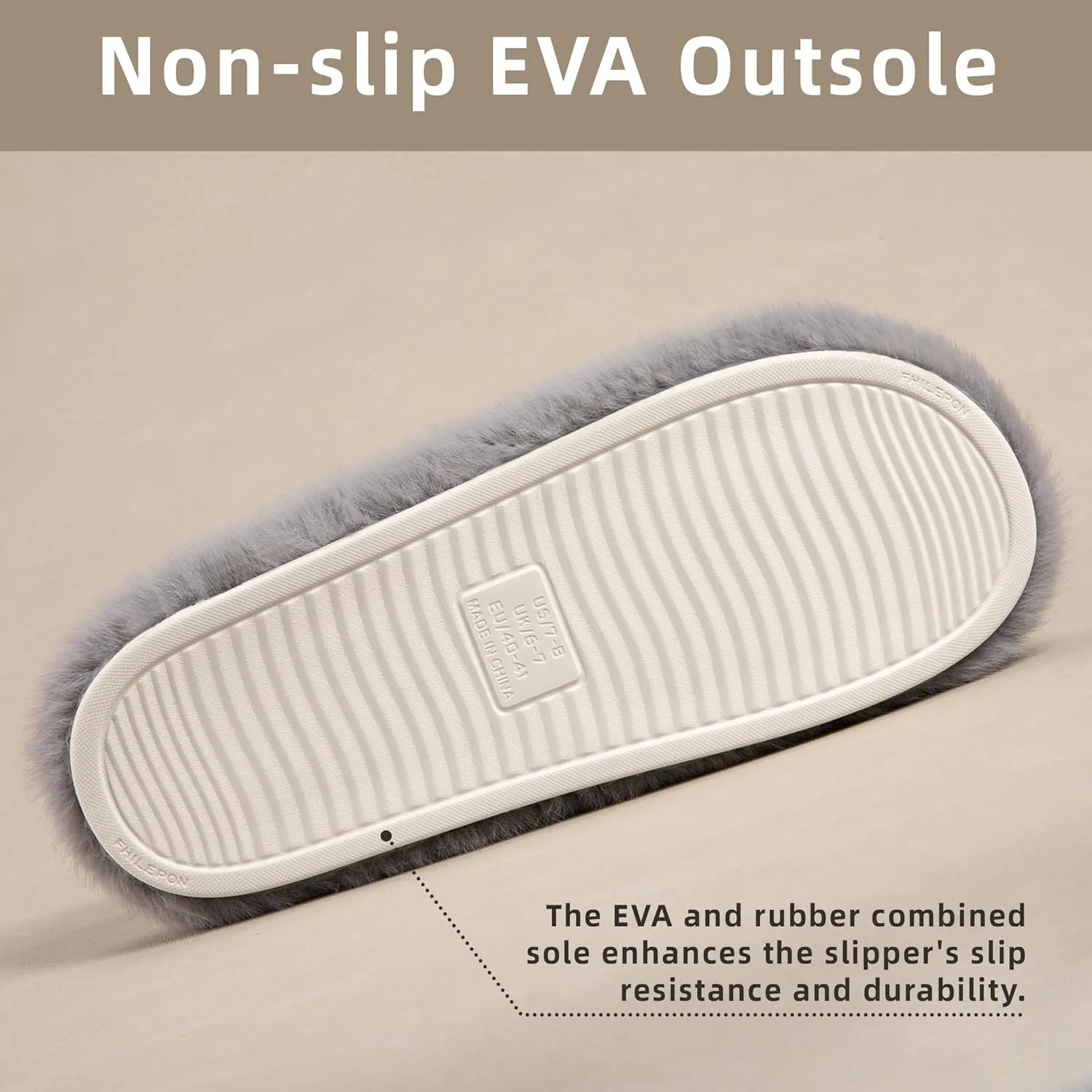 Women's Fuzzy Slippers House Slippers Memory Foam Bedroom Shoes Open Toe, Cross Band