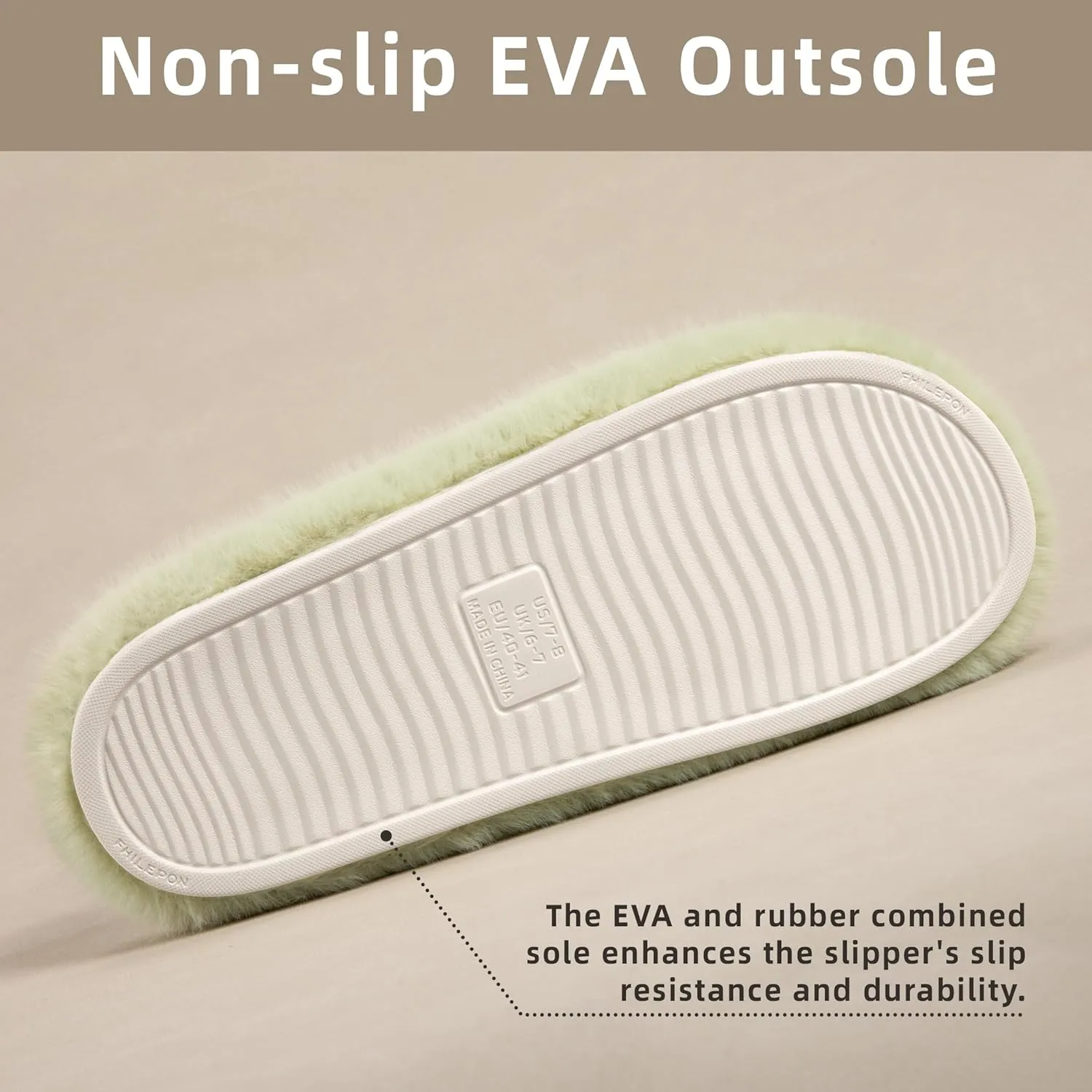 Women's Fuzzy Slippers Open Toe House Slippers Memery Foam Bedroom Slippers Cross Band Slippers for Indoor and Outdoor