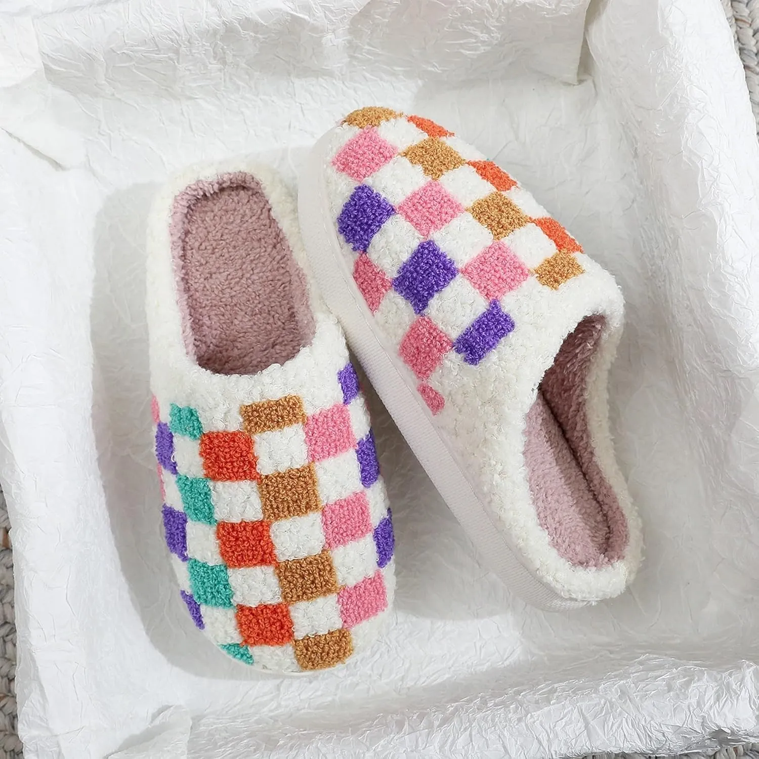 Women's Men's Happy Face Heart-shaped Cat Slippers - Retro Leopard Print, Memory Foam, Soft Plush, Warm, Anti-Slip Home Shoes