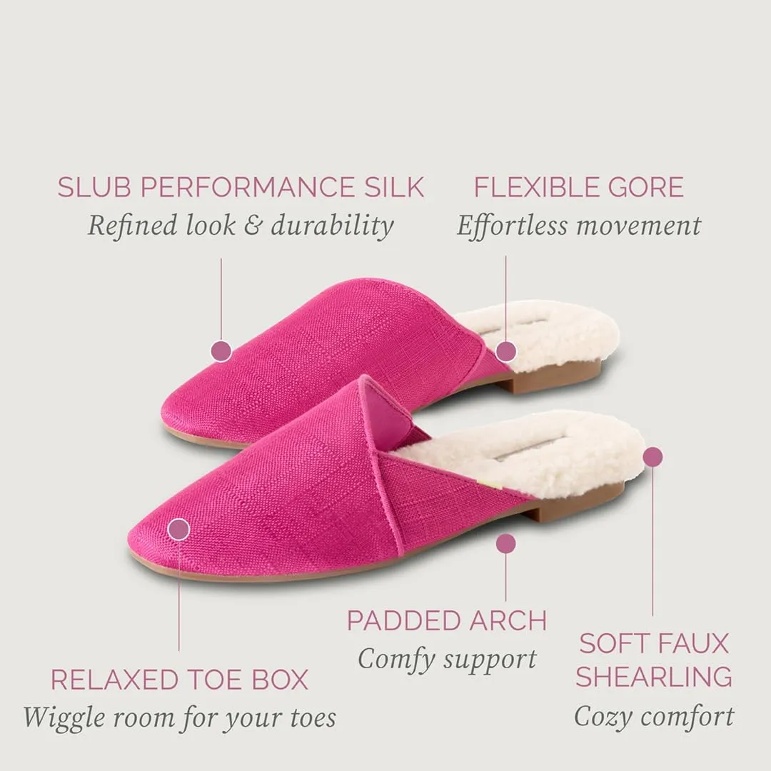 Women’s Slippers – Stylish Indoor Outdoor House Slippers with Arch Support, Memory Foam Cushion, Faux Fur Lining – Anti-Slip Sole, Comfortable & Machine Washable.