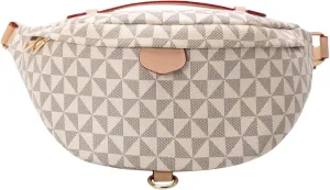 Xehuro Belt Bag for Women Fanny Pack Chest Bag Daypack Bum Bag Checkered Bag Multi Color (Beige-1)