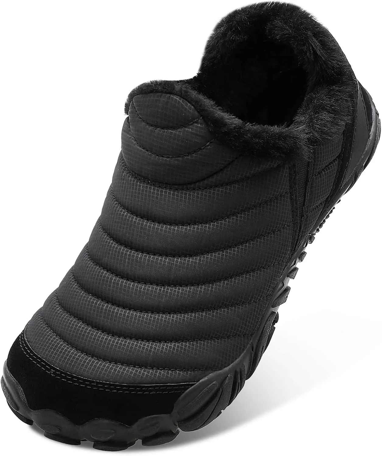 XIHALOOK Womens Mens Slip on House Shoes Faux Fur Memory Foam Slippers with Anti-Skid Rubber Sole for Indoor Outdoor